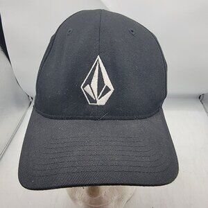 Volcom Adults L-XL Black Fitted Baseball Cap Casual Outdoors Lightweight
